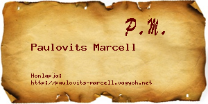 Paulovits Marcell névjegykártya