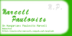 marcell paulovits business card